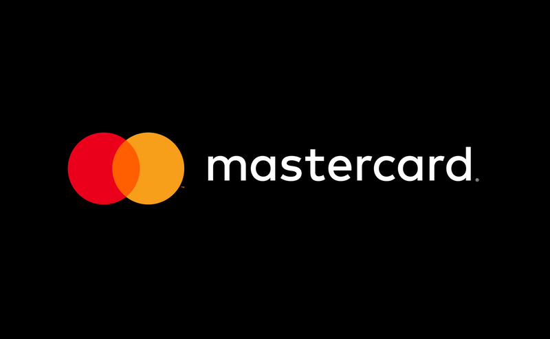 Mastercard logo with wordmark set in FF Mark typeface